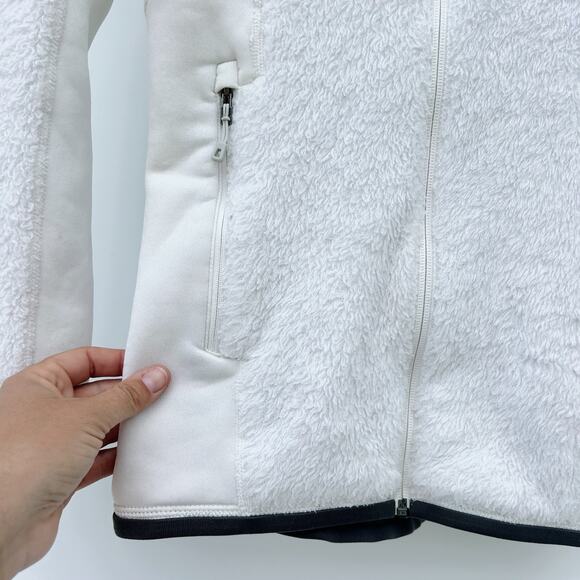 Patagonia Women’s Full Zip Fleece Hoodie White Extra Small XS R3 Hoody - Picture 5 of 9